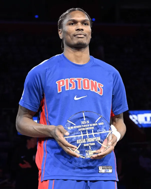 世界杯app下载-防守悍将！活塞官方：恭喜奥萨尔当选东部月度最佳防守球员